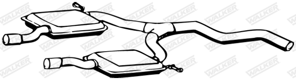 WALKER Mittelschalldämpfer 13078