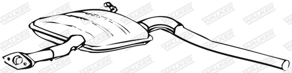 WALKER Mittelschalldämpfer 18523