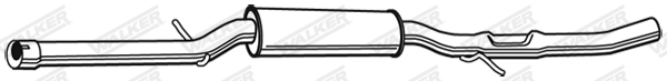 WALKER Mittelschalldämpfer 23039