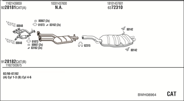 WALKER Abgasanlage BWH08964