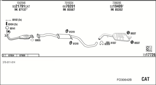WALKER Abgasanlage FO30642B