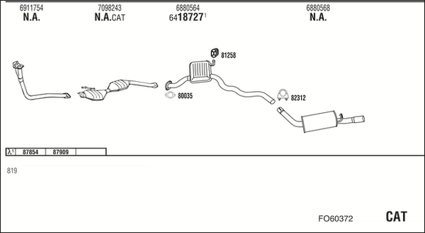 WALKER Abgasanlage FO60372