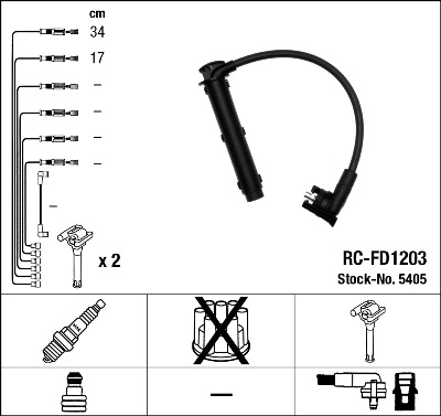 NGK Zündleitungssatz 5405