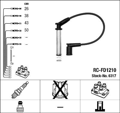 NGK Zündleitungssatz 6317