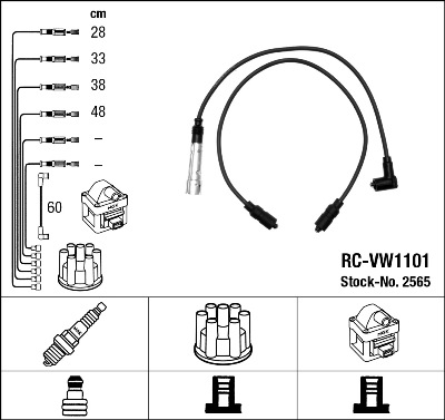 Zündkabel/-anschlussteile Zünd-/Glühanlage VW GOLF I (17) 1.8 GTI