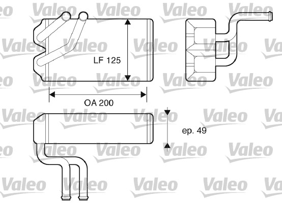 VALEO Wärmetauscher, Innenraumheizung 812069