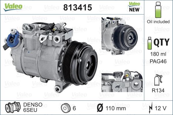 VALEO Kompressor, Klimaanlage 813415