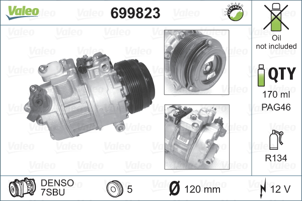 VALEO Kompressor, Klimaanlage 699823