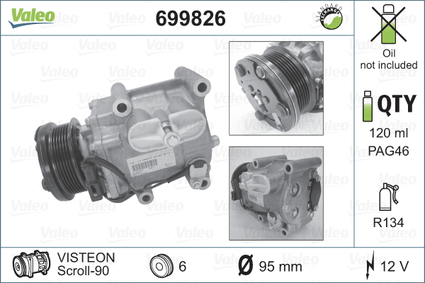 VALEO Kompressor, Klimaanlage 699826