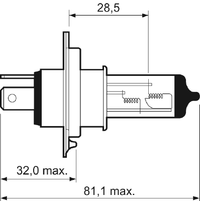 VALEO Glühlampe, Hauptscheinwerfer 032007