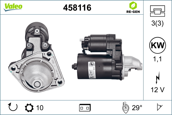VALEO Starter 458116