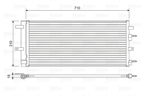 VALEO Kondensator, Klimaanlage 822618