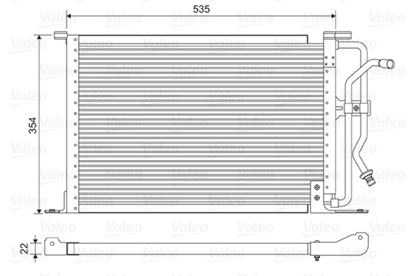 VALEO Kondensator, Klimaanlage 822627