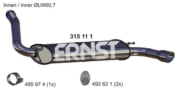 ERNST Endschalldämpfer 315111