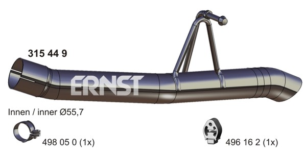 ERNST Abgasrohr 315449