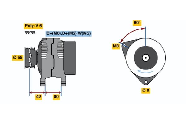BOSCH Generator 0 123 310 015
