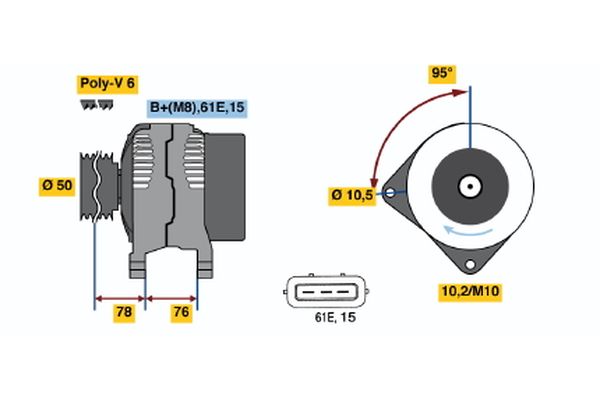 BOSCH Generator 0 123 325 010