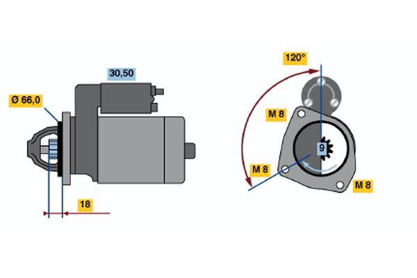 BOSCH Starter 0 986 010 260