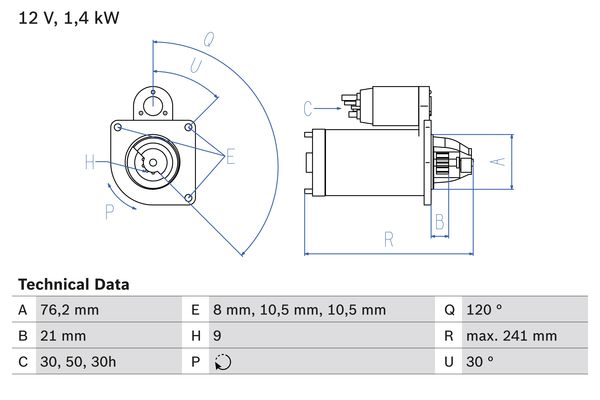 BOSCH Starter 0 986 014 900