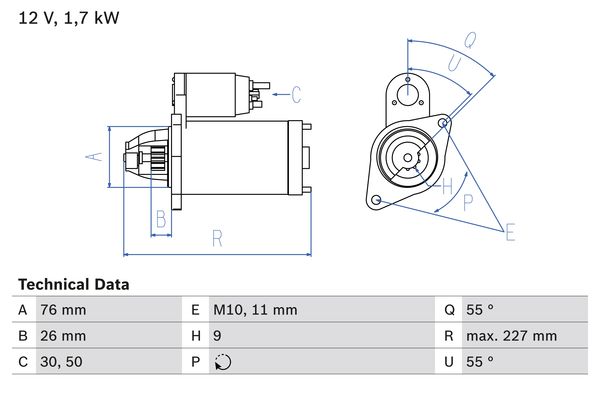 BOSCH Starter 0 986 023 940