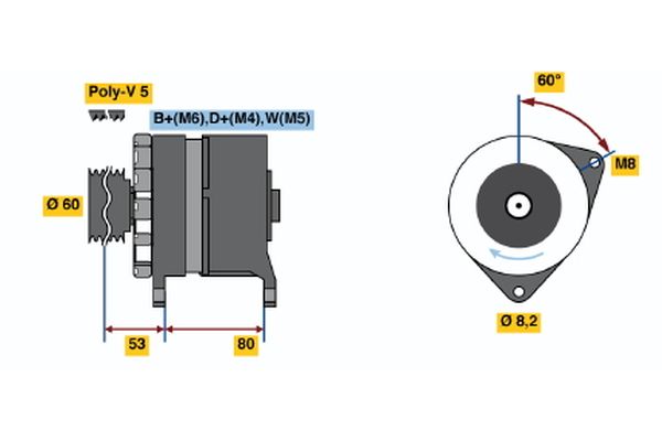 BOSCH Generator 0 986 036 211