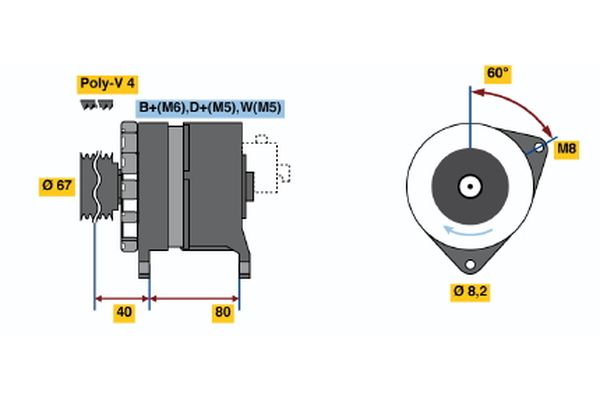 BOSCH Generator 0 986 036 631