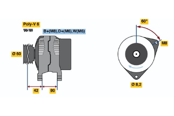BOSCH Generator 0 986 036 690
