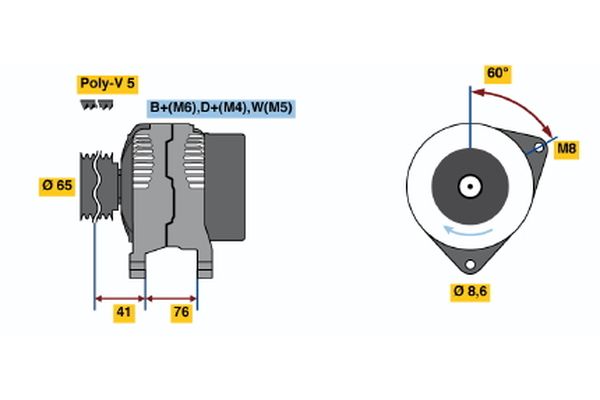 BOSCH Generator 0 986 036 701