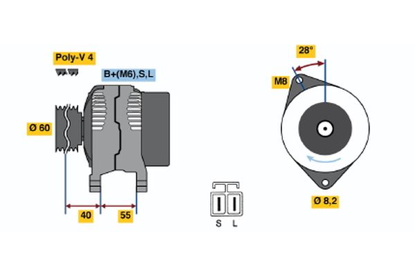 BOSCH Generator 0 986 042 881