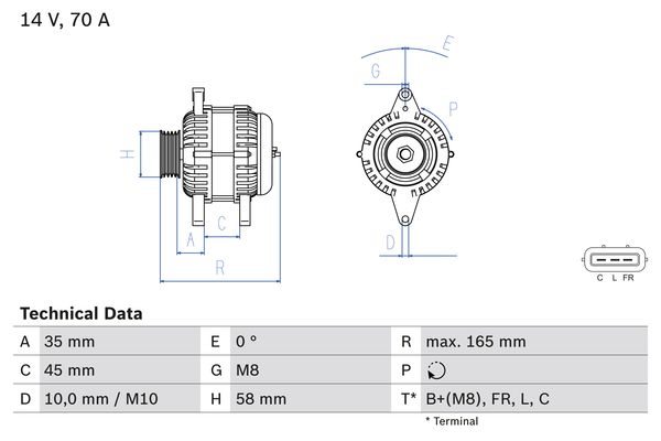 BOSCH Generator 0 986 083 780
