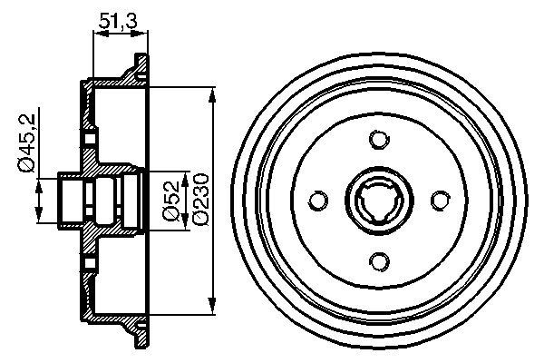 BOSCH Bremstrommel 0 986 477 029