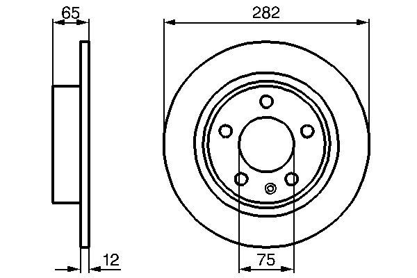 BOSCH Bremsscheibe 0 986 478 891