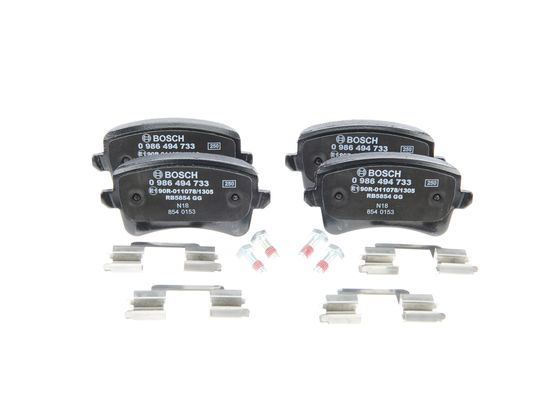 BOSCH Bremsbelagsatz, Scheibenbremse 0 986 494 733