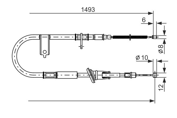 BOSCH Seilzug, Feststellbremse 1 987 477 066