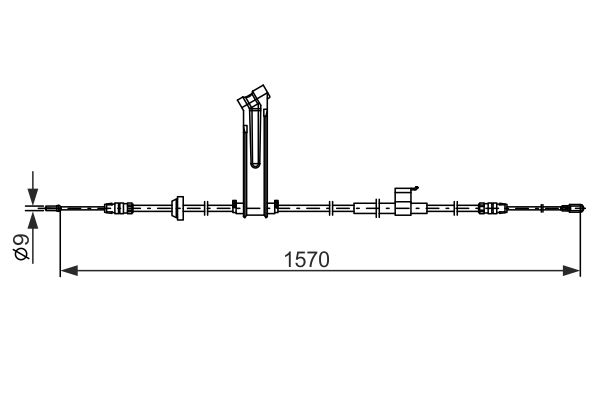 BOSCH Seilzug, Feststellbremse 1 987 482 833