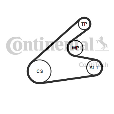 CONTINENTAL CTAM Keilrippenriemensatz 6PK1306K2