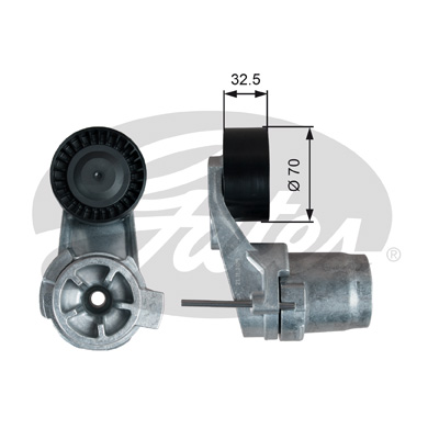 GATES Spannrolle, Keilrippenriemen T39389