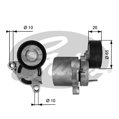 GATES Spannrolle, Keilrippenriemen T39403