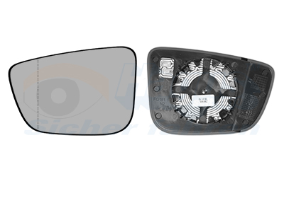 VAN WEZEL Spiegelglas, Außenspiegel 0550837