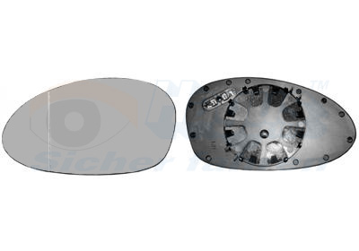 VAN WEZEL Spiegelglas, Außenspiegel 0657835