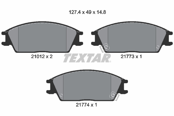 TEXTAR Bremsbelagsatz, Scheibenbremse 2101202