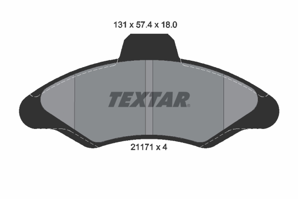TEXTAR Bremsbelagsatz, Scheibenbremse 2117105