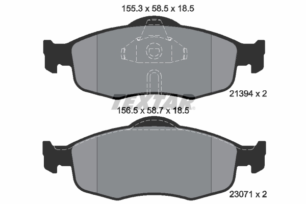 TEXTAR Bremsbelagsatz, Scheibenbremse 2139408