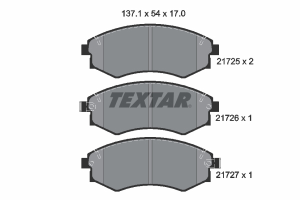 TEXTAR Bremsbelagsatz, Scheibenbremse 2172501