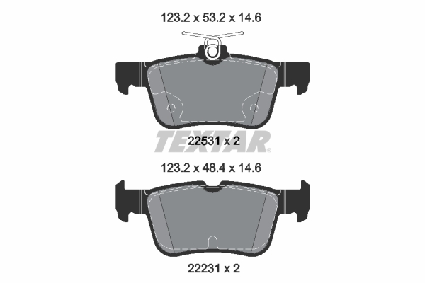 TEXTAR Bremsbelagsatz, Scheibenbremse 2253105