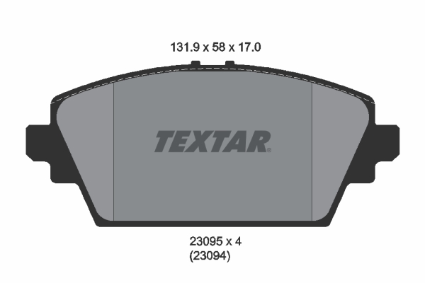TEXTAR Bremsbelagsatz, Scheibenbremse 2309501