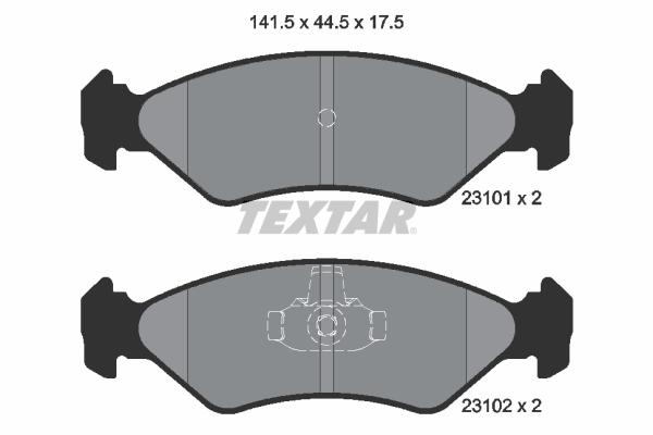 TEXTAR Bremsbelagsatz, Scheibenbremse 2310101