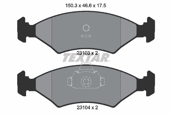 TEXTAR Bremsbelagsatz, Scheibenbremse 2310301