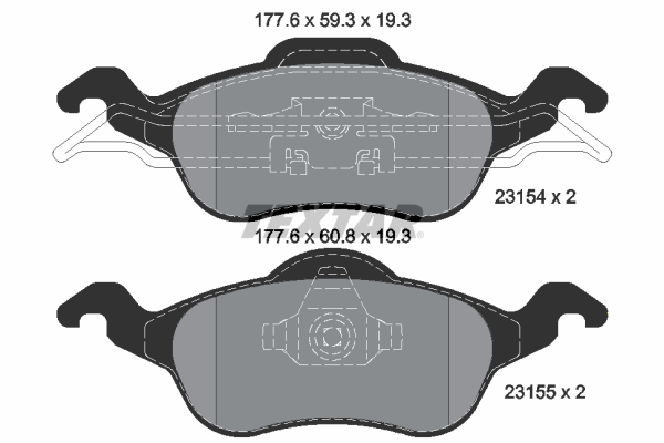 TEXTAR Bremsbelagsatz, Scheibenbremse 2315402