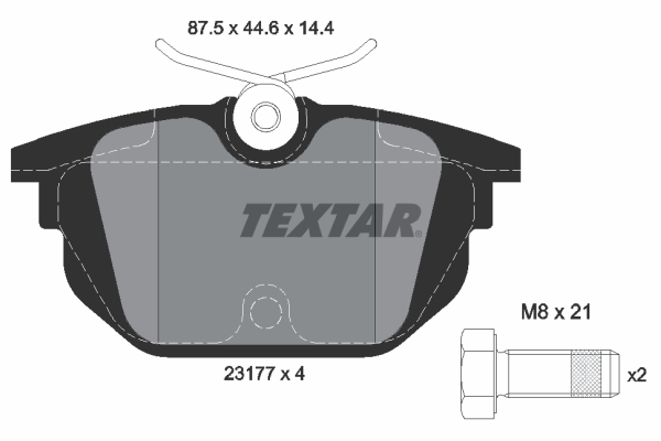 TEXTAR Bremsbelagsatz, Scheibenbremse 2317703